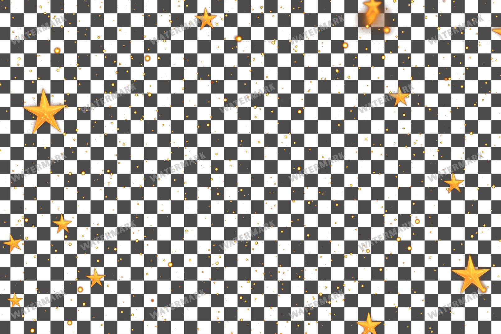 Twinkling Gold Stars Transparent Overlay Pngs