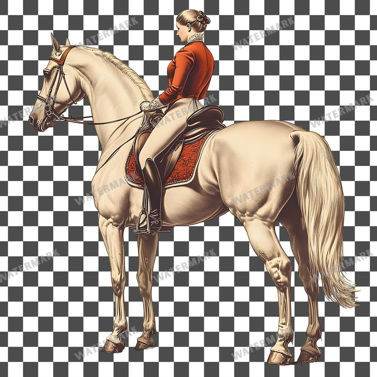 Vintage Equestrian Vintage Style Clipart Pngs