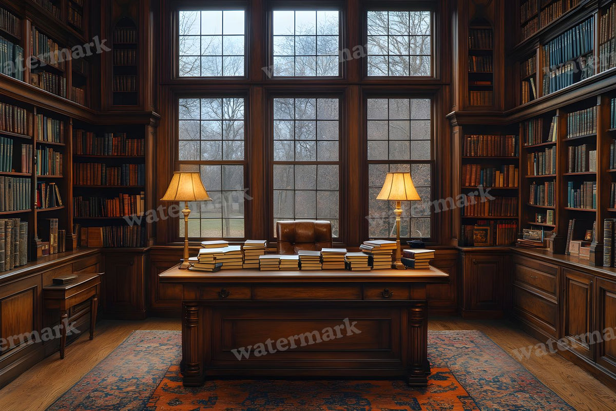 Vintage Library Study Backdrop Images