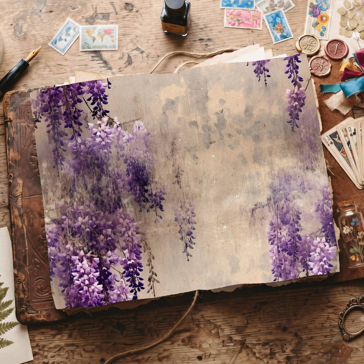 Wisteria Digital Papers