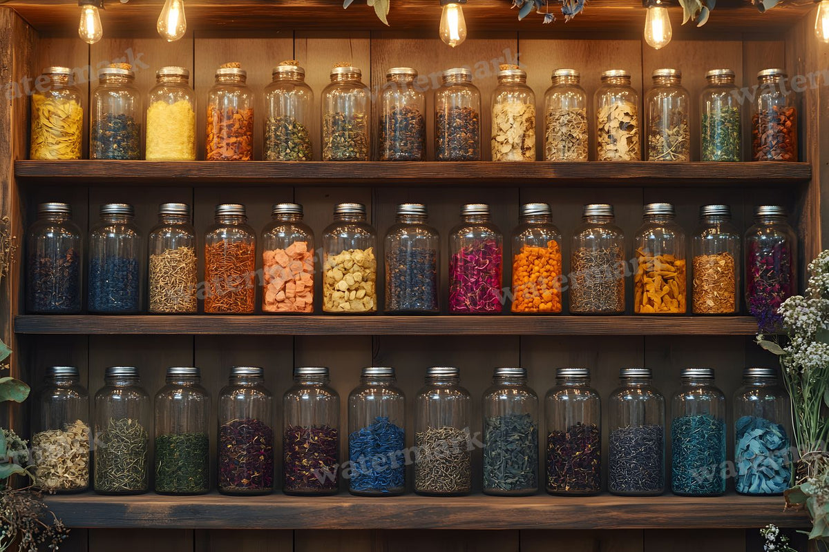 Witch Apothecary Scene Backdrop Images