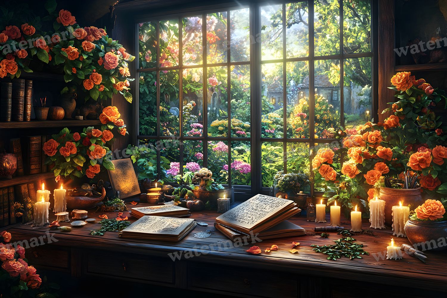 Witch’Study Desk Backdrop Images
