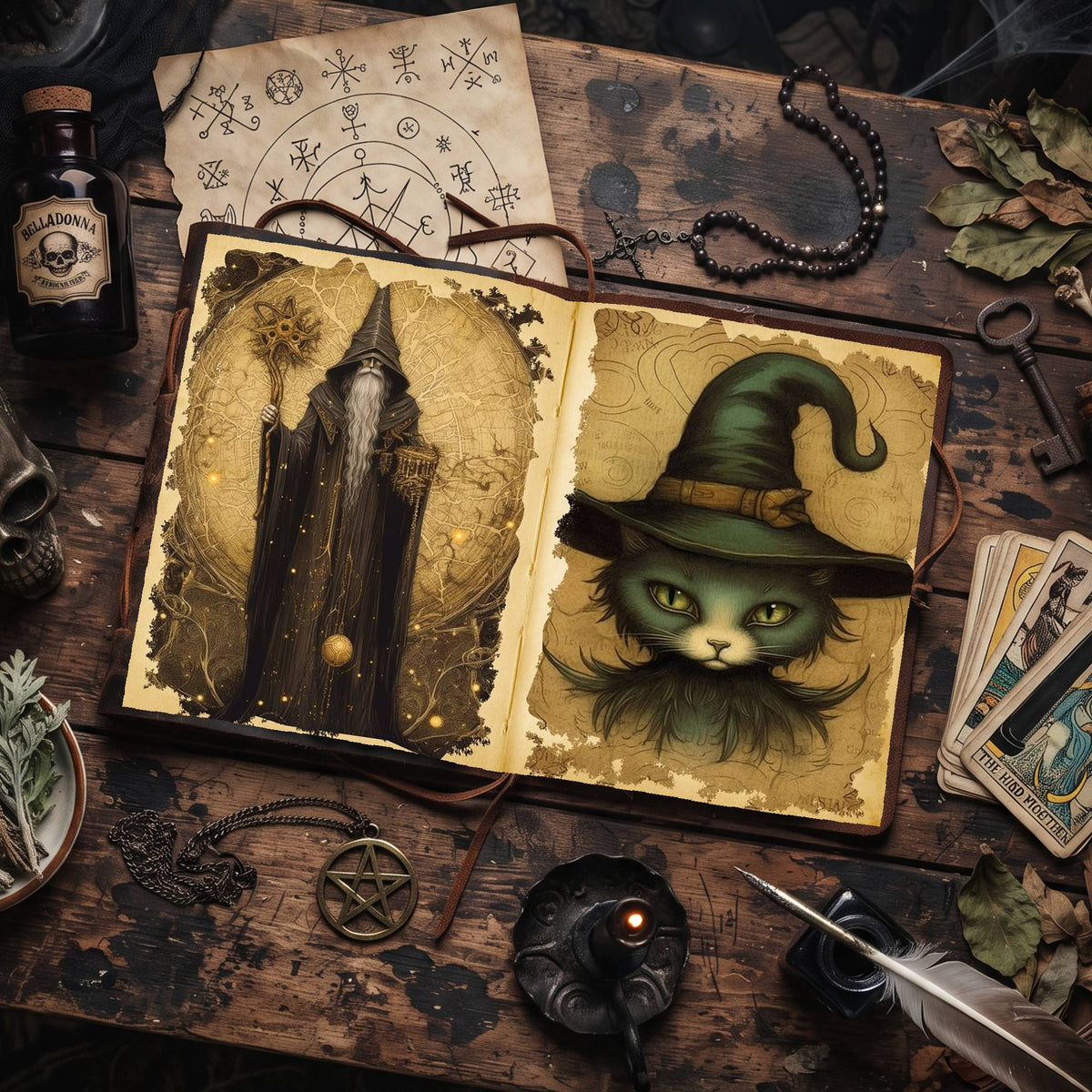 Witch printable junk journal paper, page preview 10