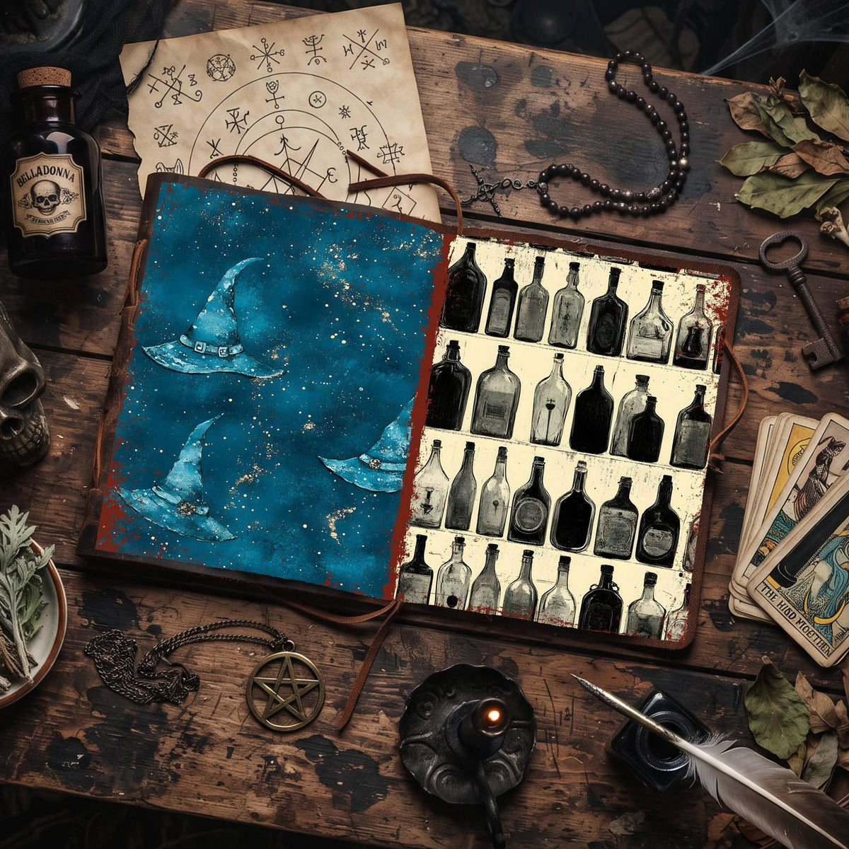Witch printable junk journal paper, page preview 10