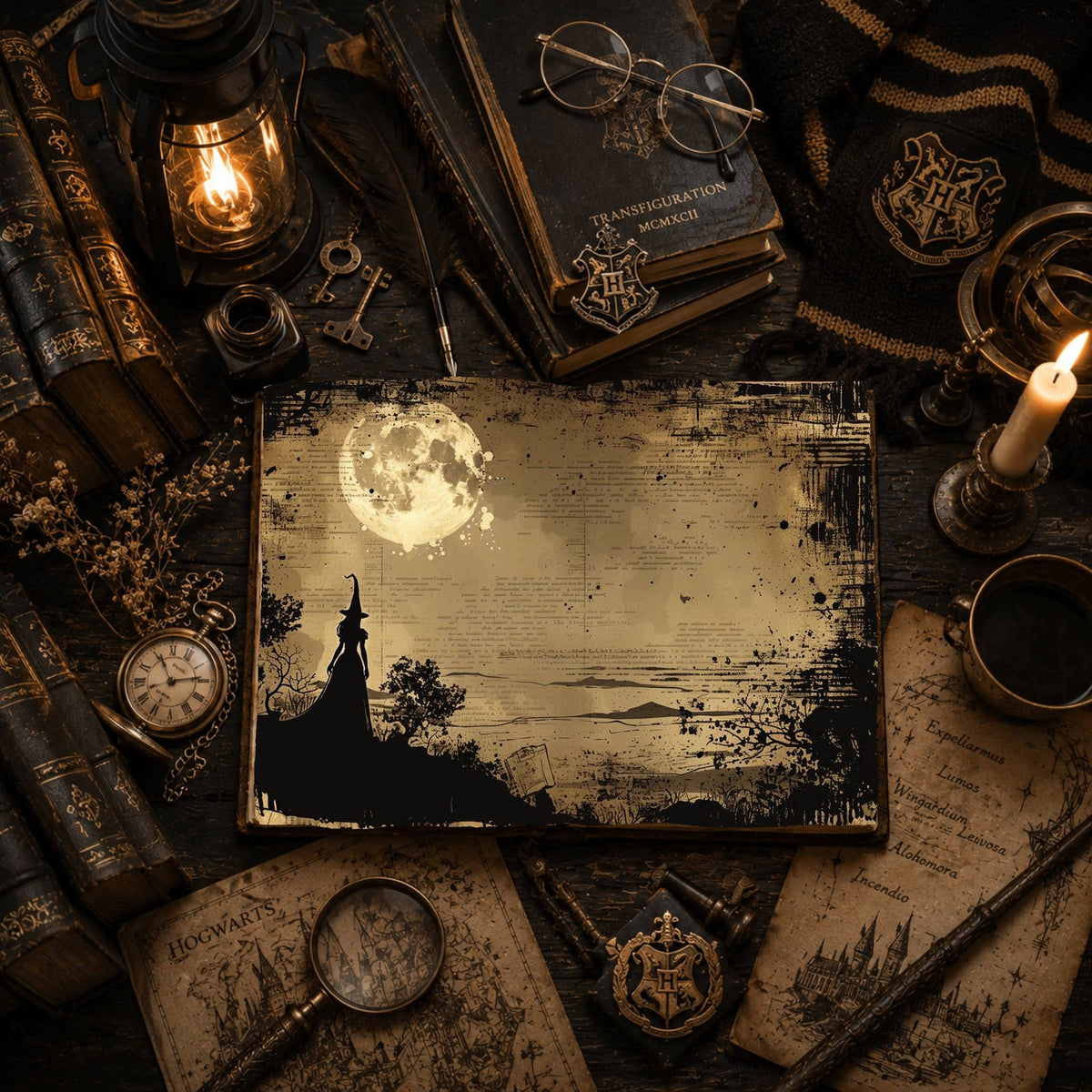 Witch printable junk journal paper, page preview 10