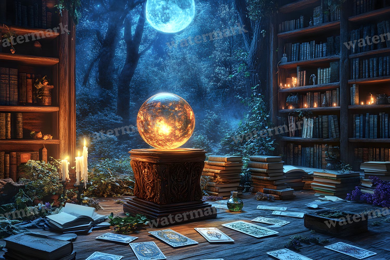 Witchs Crystal Ball Backdrop Images