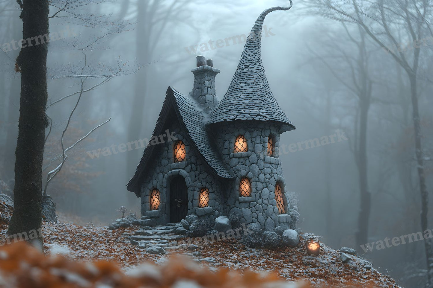 Witchs Hut Backdrop Images