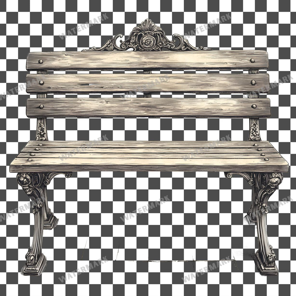 Wooden Rockin Vintage Style Clipart Pngs