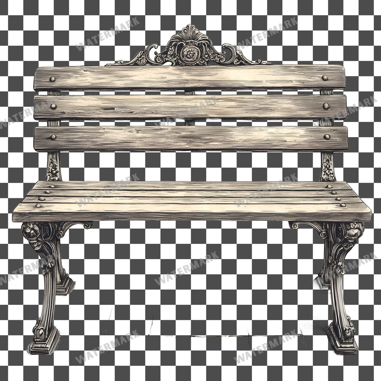 Wooden Rockin Vintage Style Clipart Pngs