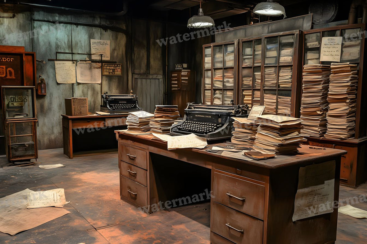 Worn Newsroom Interior Backdrop Images