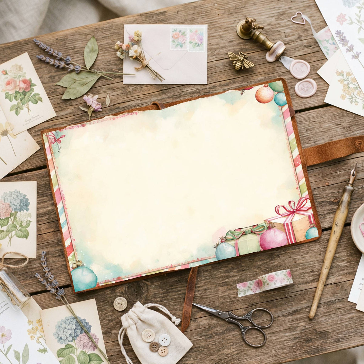 Wrapped Christmas Gifts Digital Papers