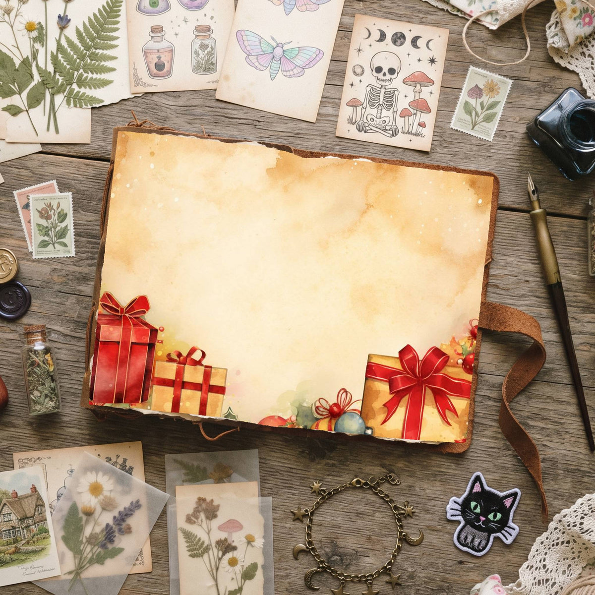Wrapped Christmas Gifts Digital Papers
