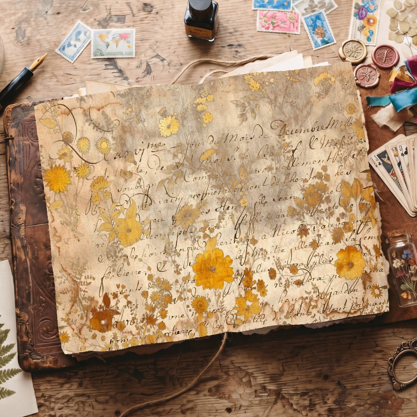 Yellow Flowers Digital Papers