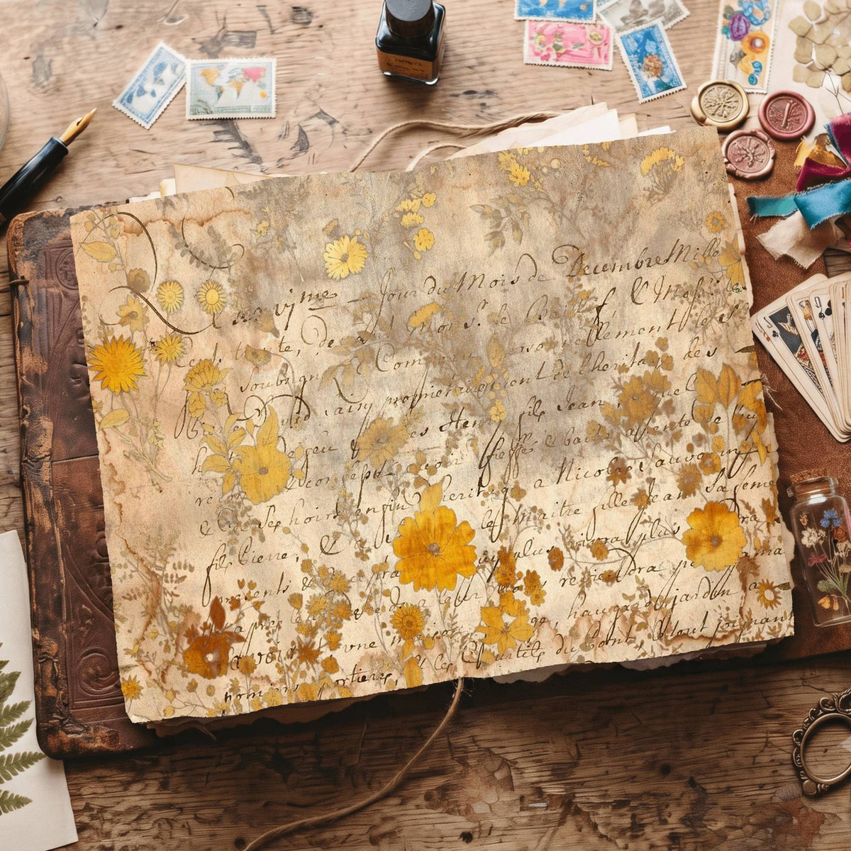 Yellow Flowers Digital Papers
