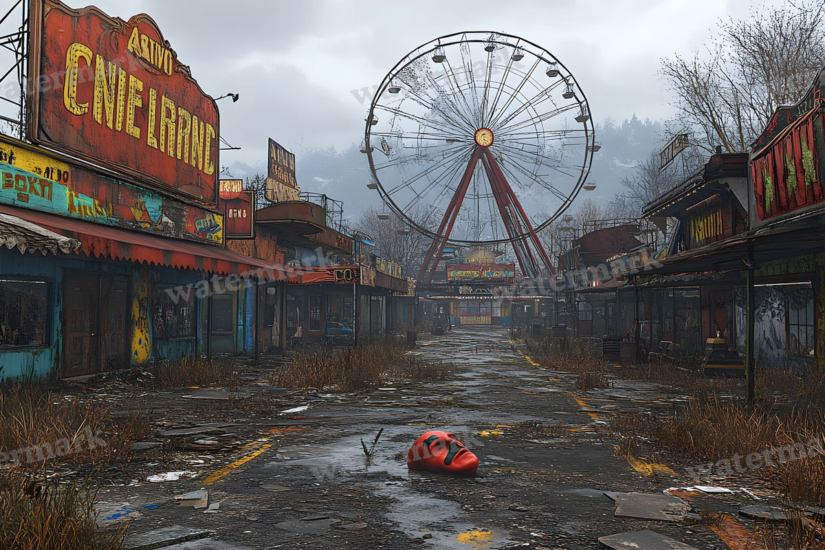 Abandoned Carnival Spooky Backdrop Images