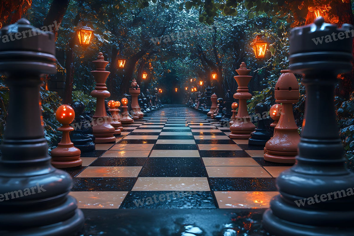 Alice Oversized Chessboard Backdrop Images
