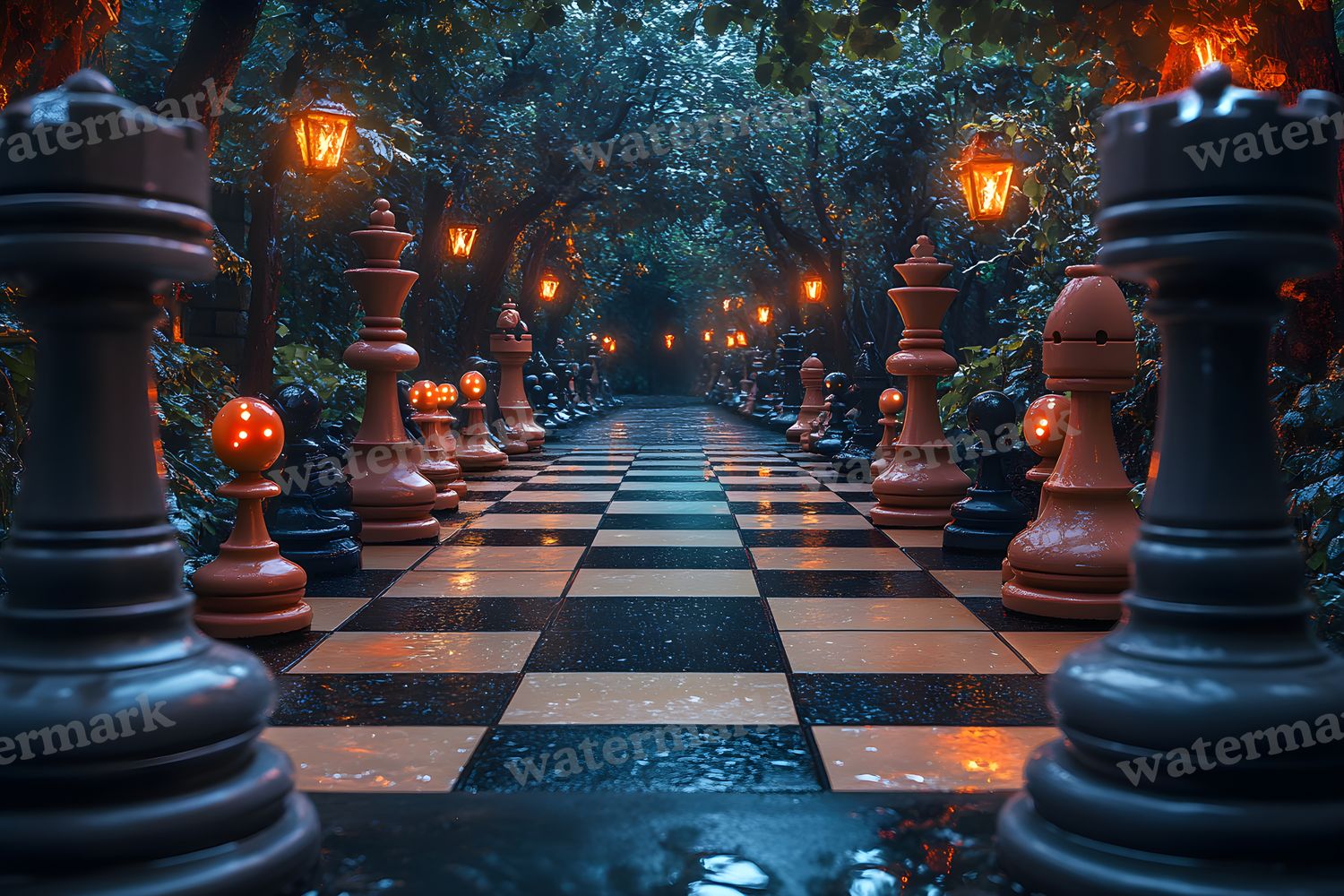 Alice Oversized Chessboard Backdrop Images
