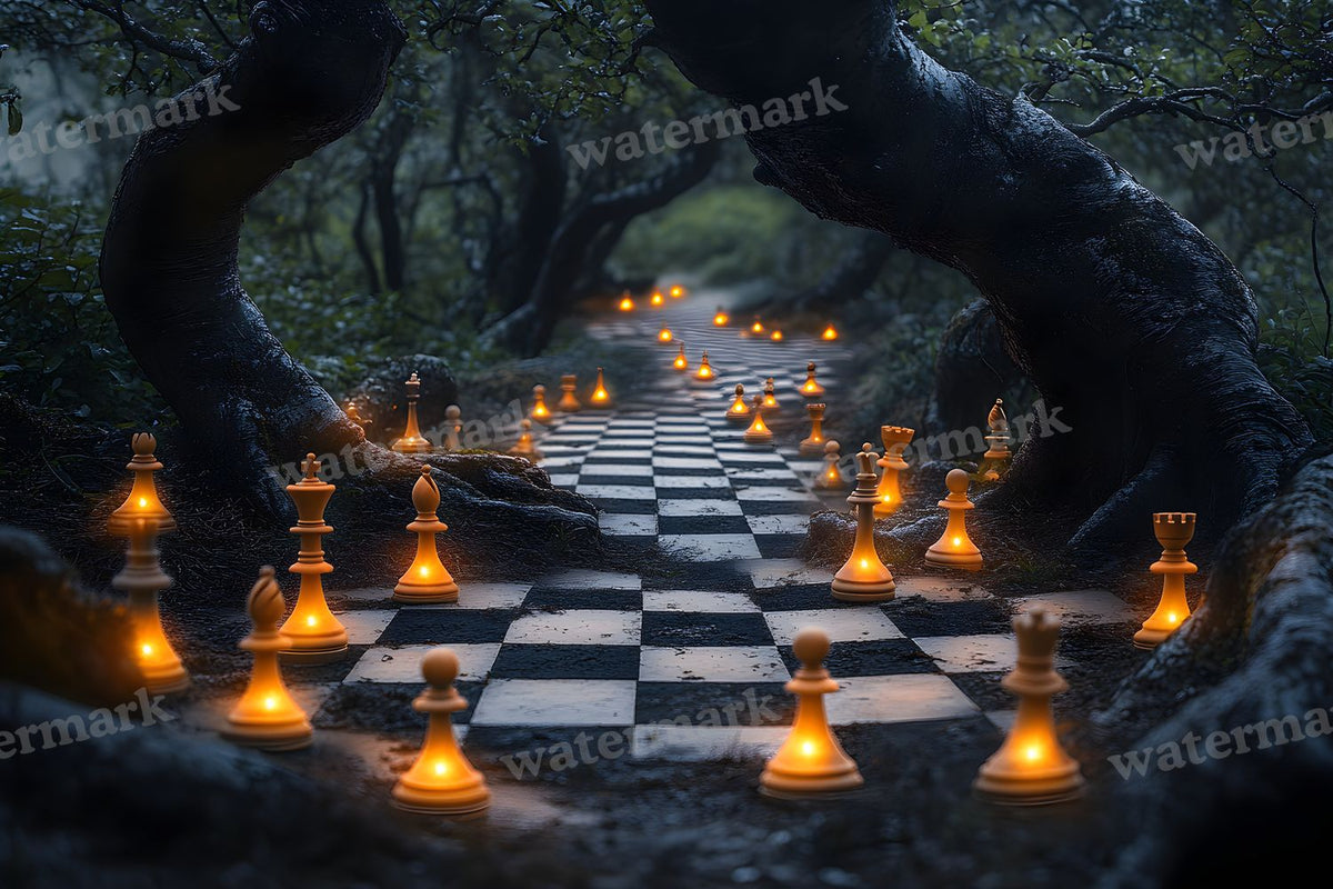 Alice Oversized Chessboard Backdrop Images