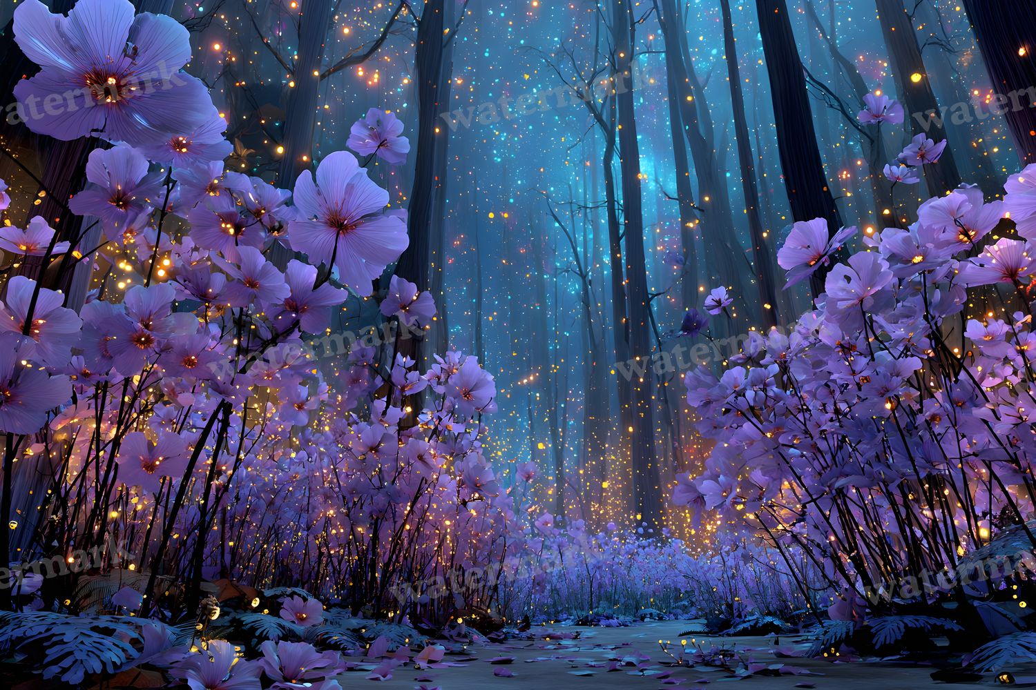 Alice Wonderland Magical Forest Backdrop Images