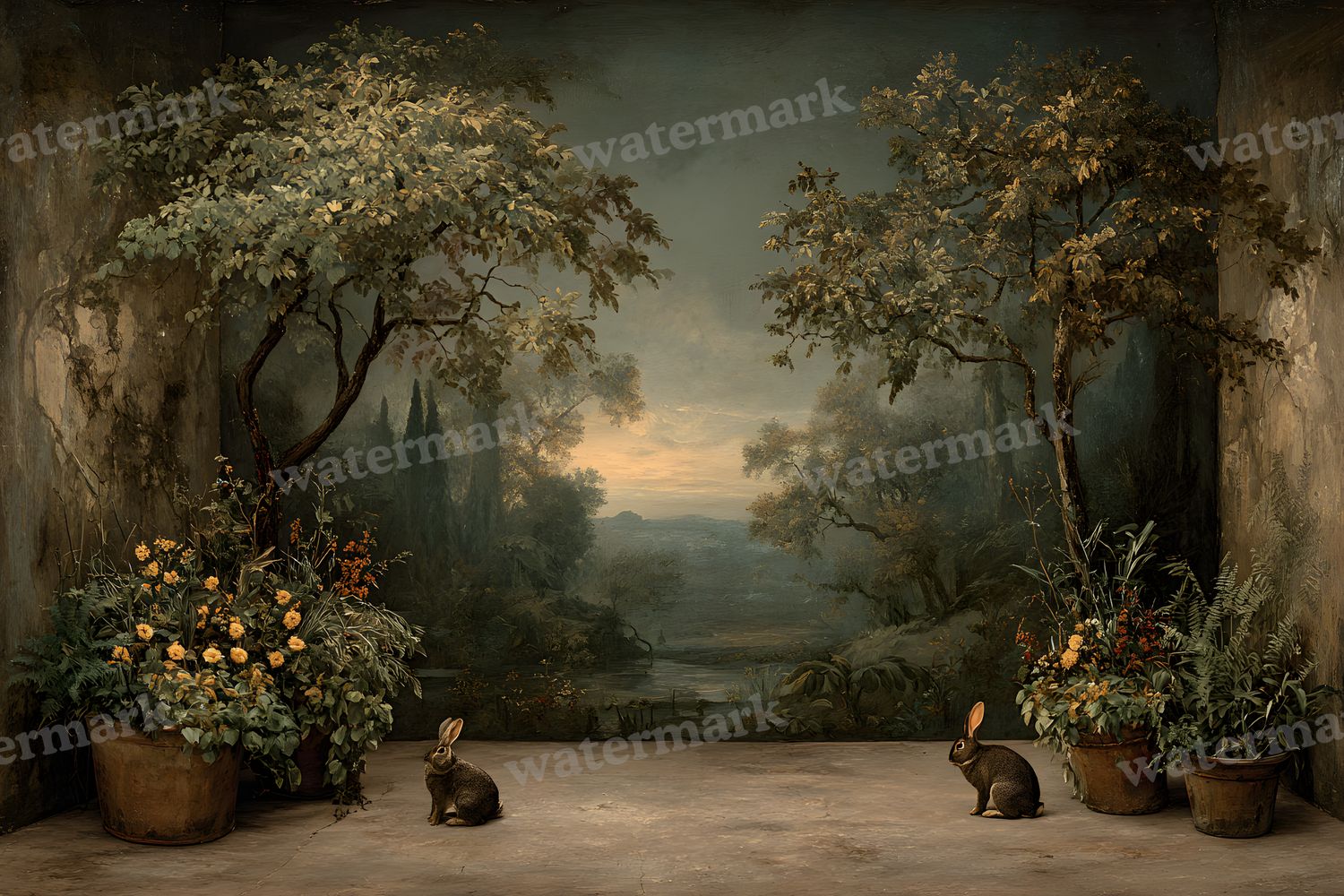 Alice Wonderland Rabbit Backdrop Images