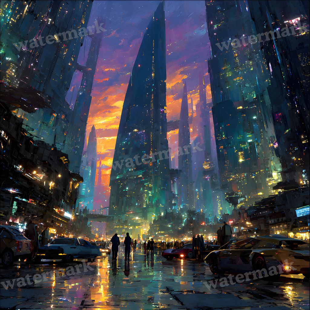 American Steampunk Cityscape Backdrop Images