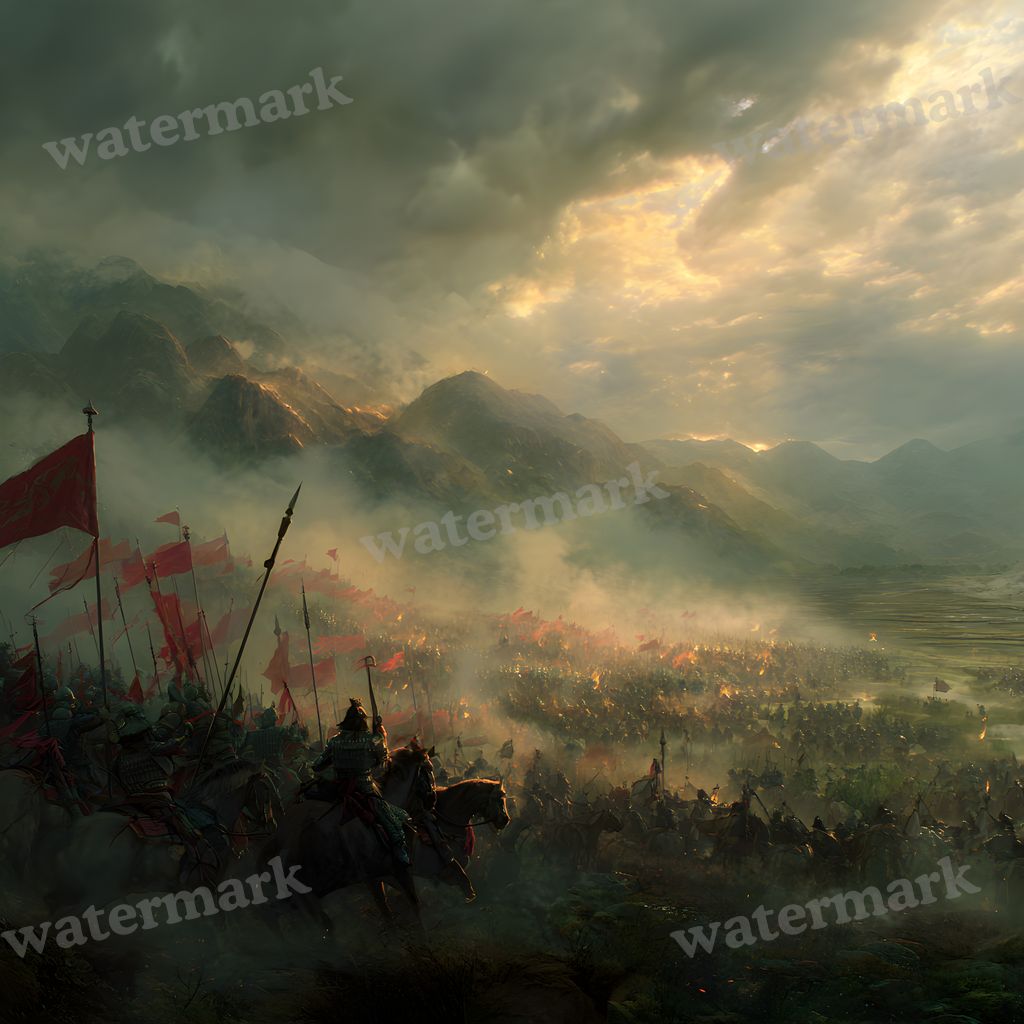 Ancient Chinese Army Battle Backdrop Images