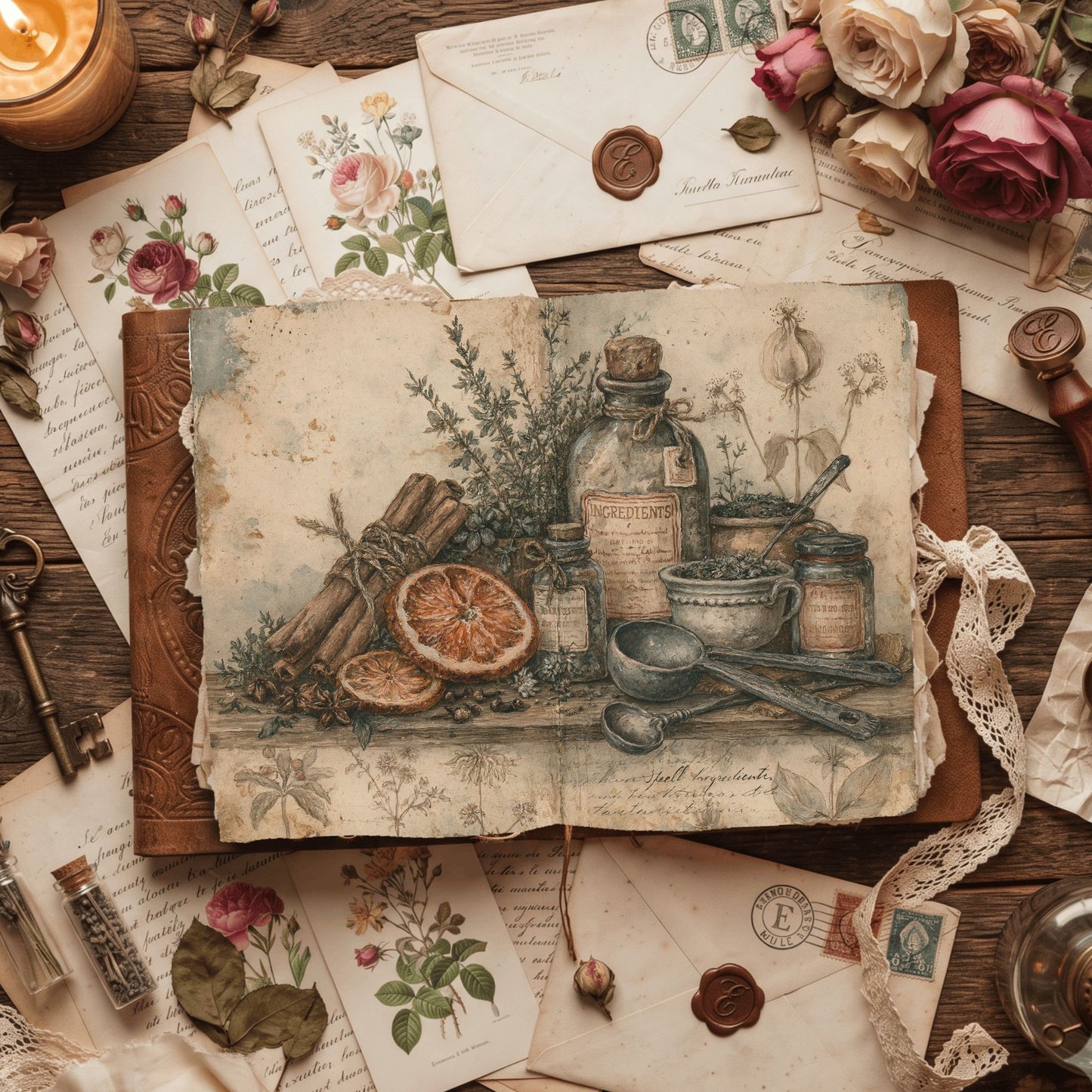 Ancient Spell Ingredients Journal Page