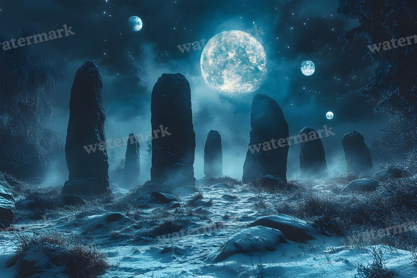 Ancient Stone Circle Clearing Backdrop Images