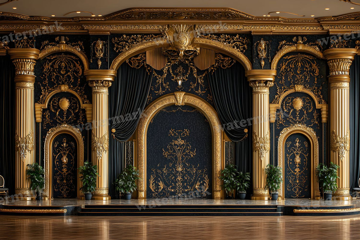 Art Deco Palace digital photo backdrop for photo editing, preview 10