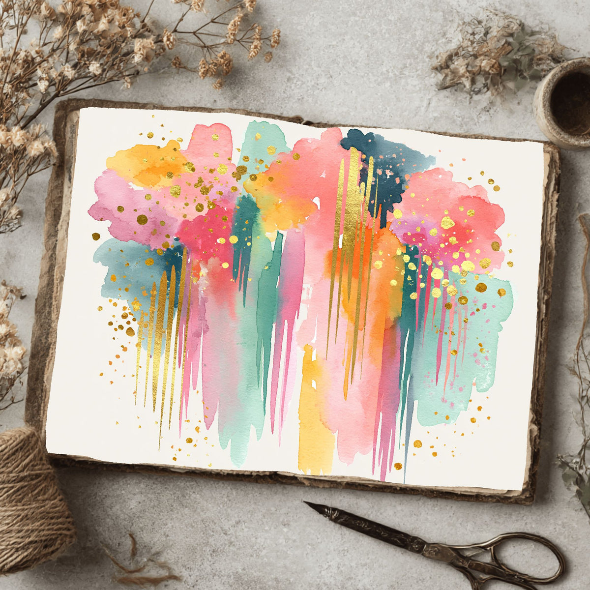 Blush & Rose Gold Watercolor Texture