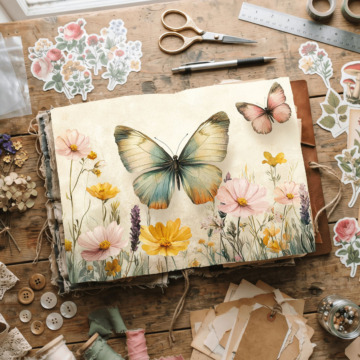 Butterfly Wildflower Meadow Writing Paper