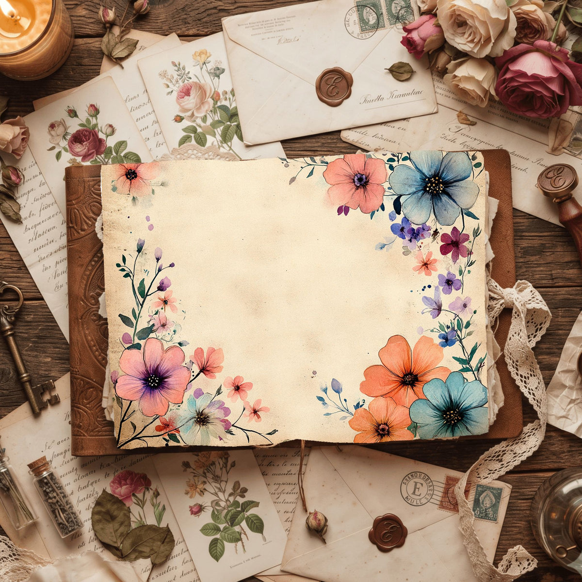 Cotton Candy Wildflower Printable Paper