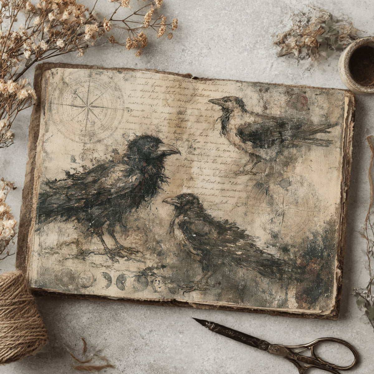 Mysterious Raven Journal Paper
