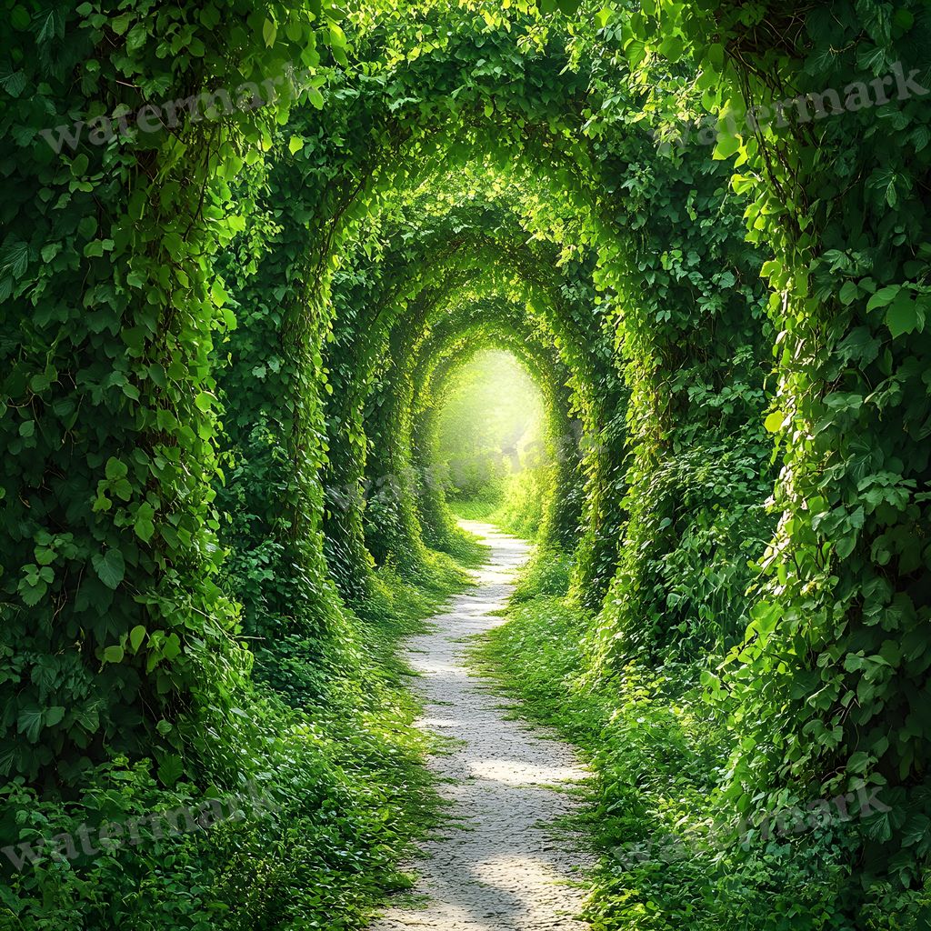 Overgrown Forest digital photo backdrop for photo editing, preview 10