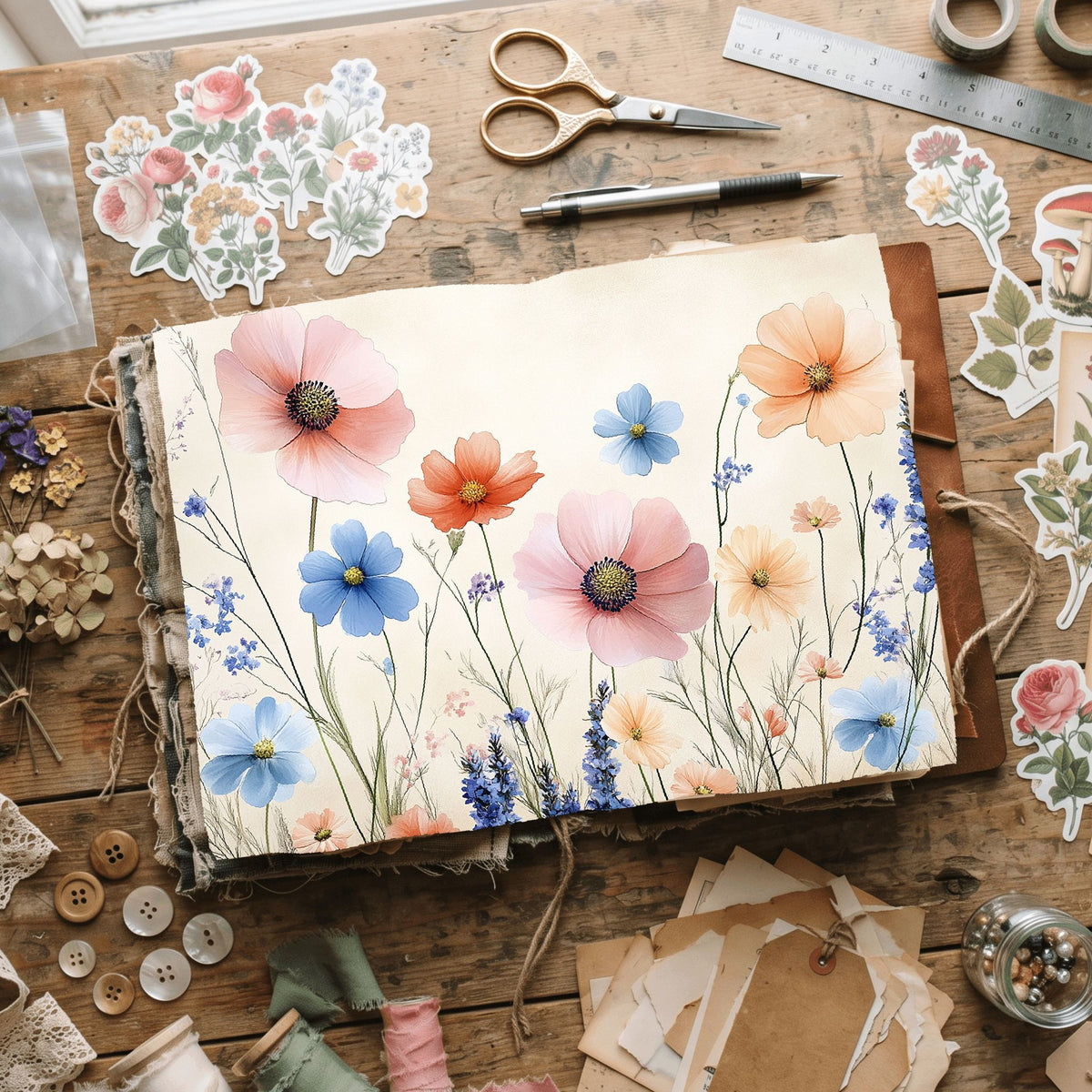 Pastel Wildflower Whispers Paper