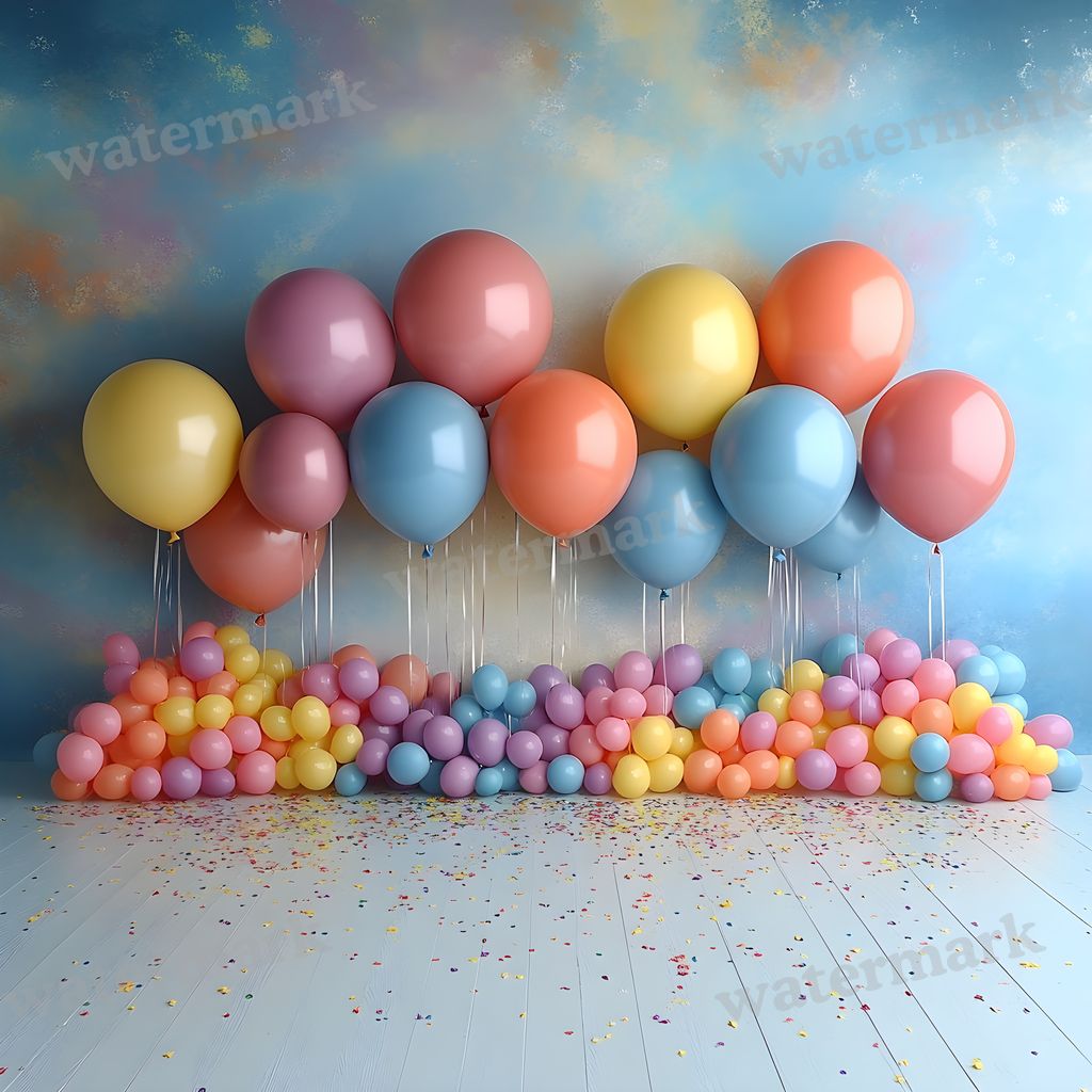 Rainbow Balloon Backdrop Images