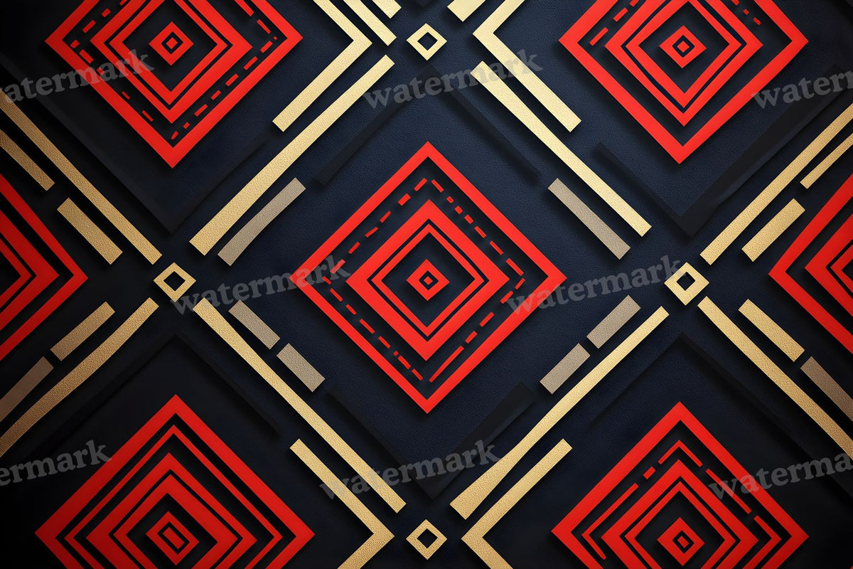 Red Black Geometric digital photo backdrop for photo editing, preview 10