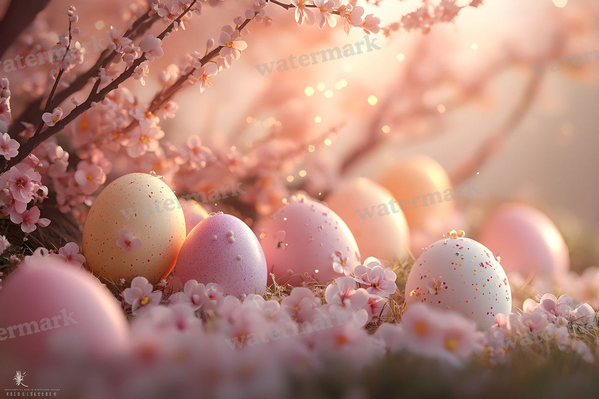Spring Blossomeggscene Backdrop Images