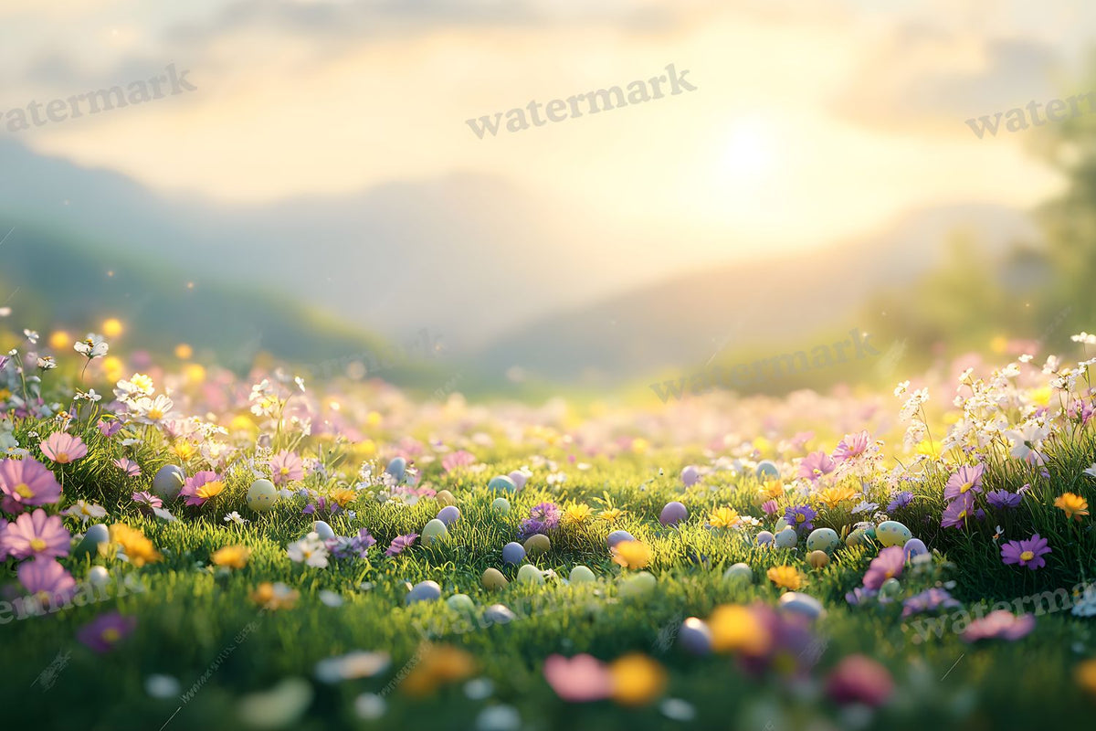Springtime Lush Meadow Backdrop Images