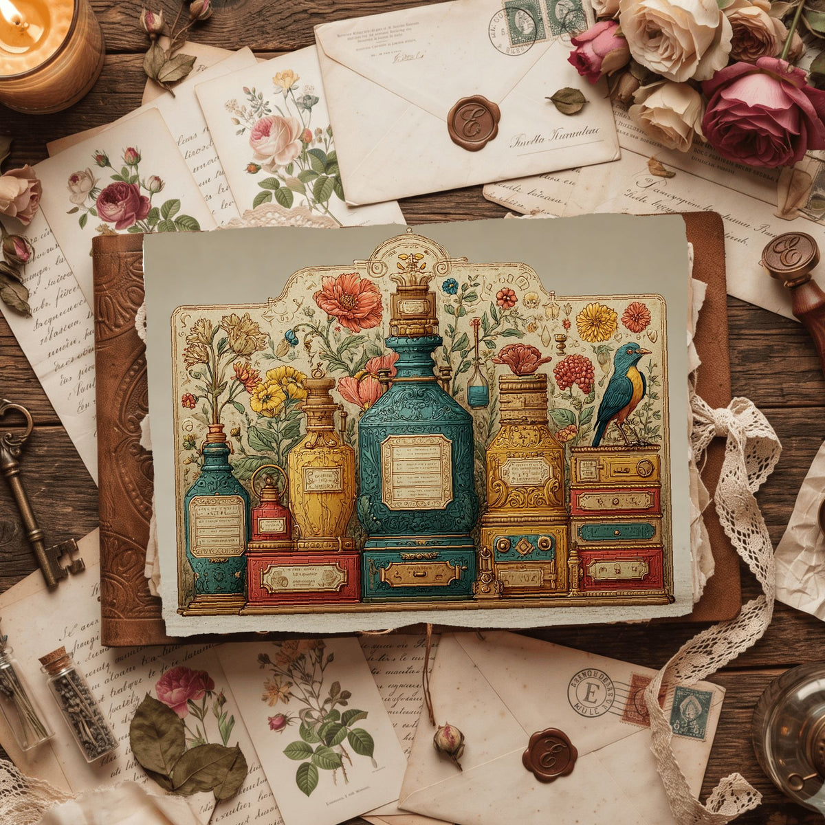 Steampunk Apothecary Journal Paper