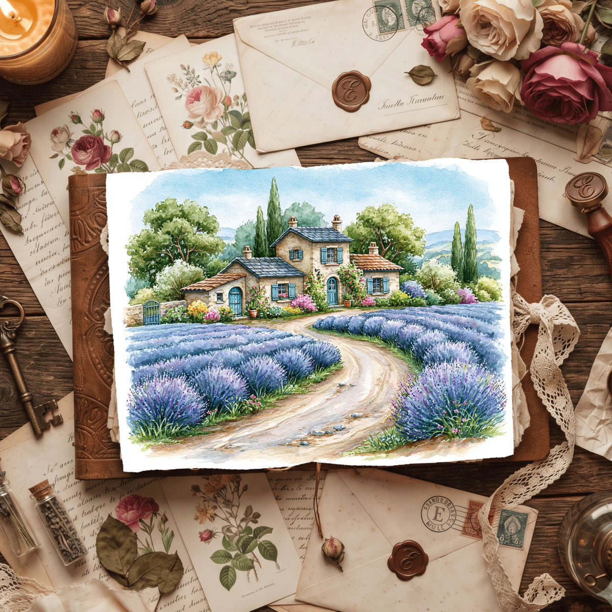 Traditional Watercolor Landscape
