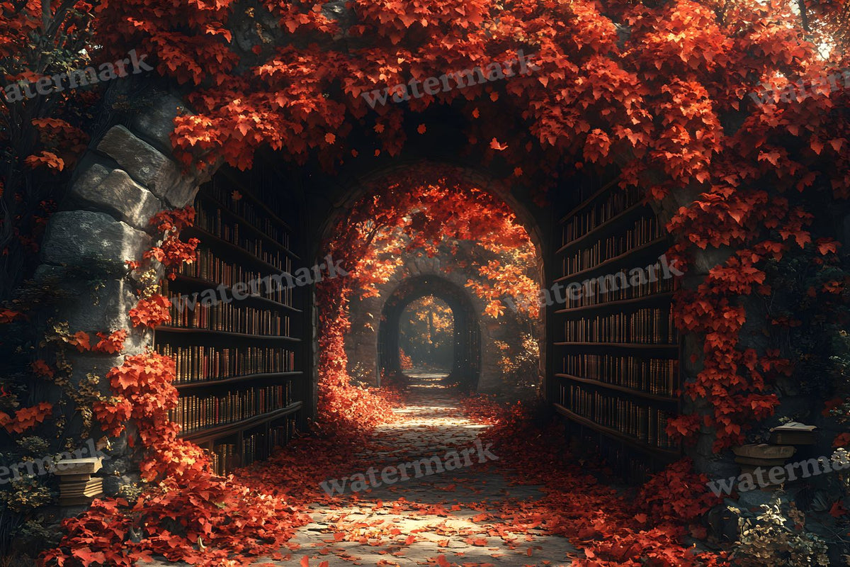 Whisper Library Forest digital photo backdrop for photo editing, preview 10
