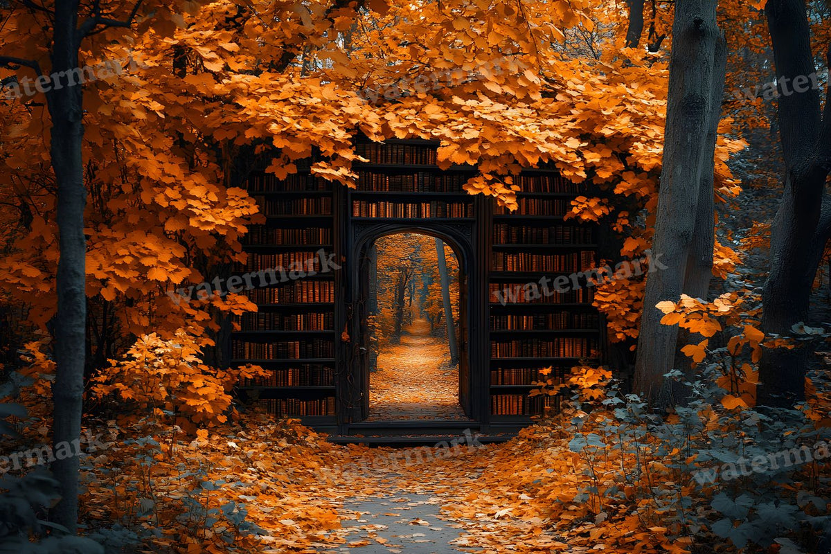 Whisper Library Forest digital photo backdrop for photo editing, preview 10