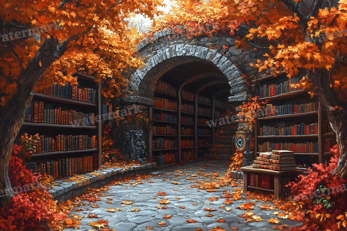 Whisper Library Forest digital photo backdrop for photo editing, preview 10
