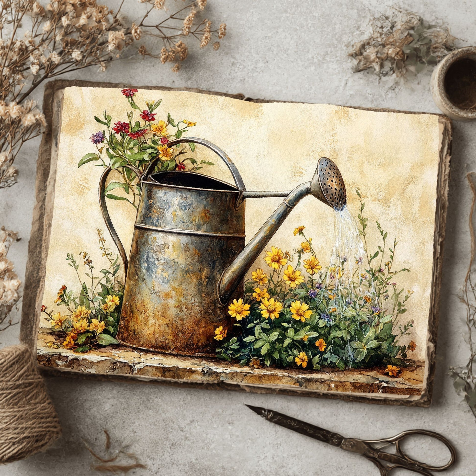 Wildflower Watering Can Paper