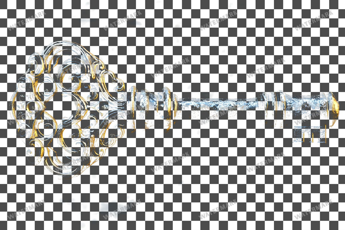 Ancient Gothic Key Transparent Overlay Pngs