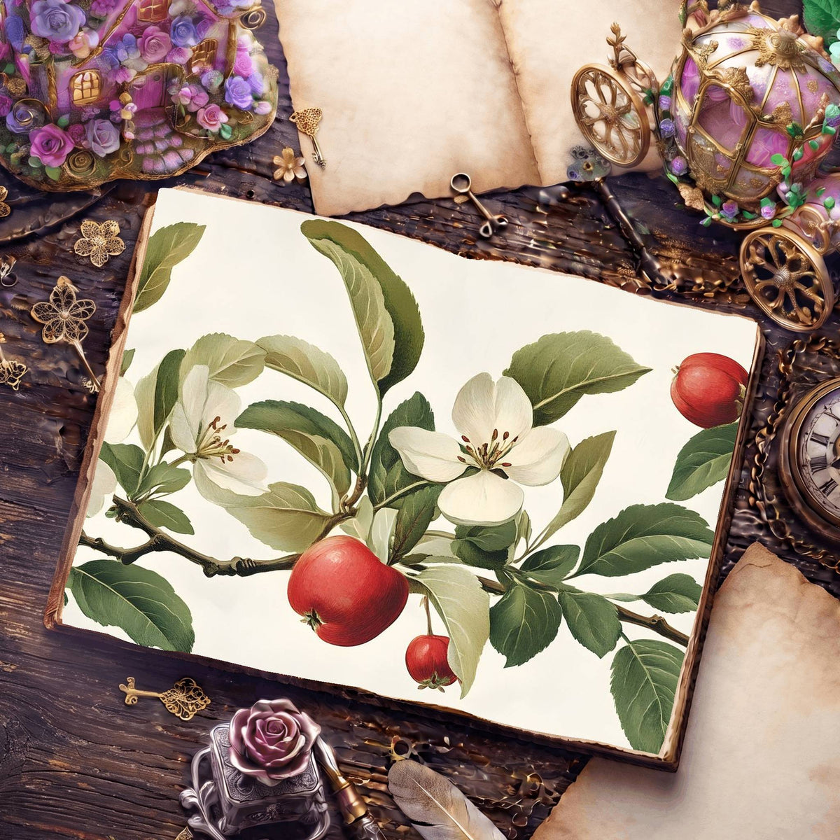 Apple Blossoms Digital Papers