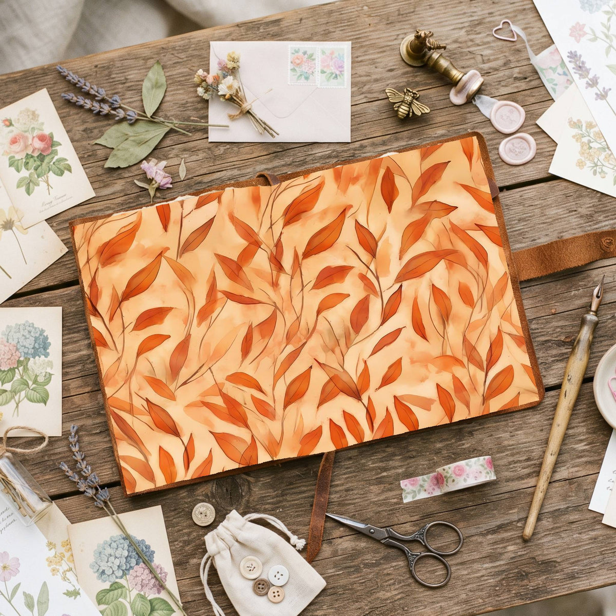 Autumns Leaves Digital Papers