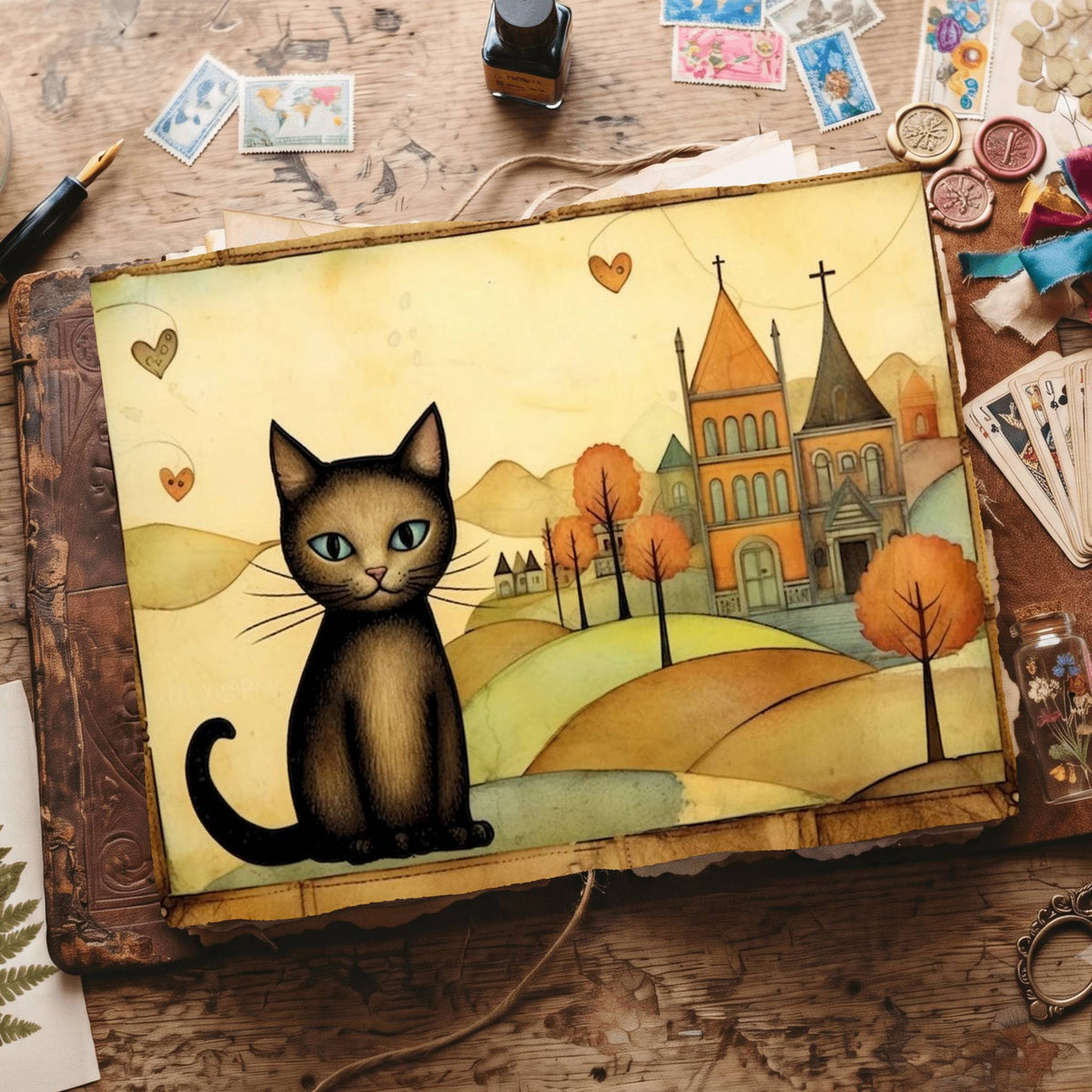 Black Cats Digital Papers
