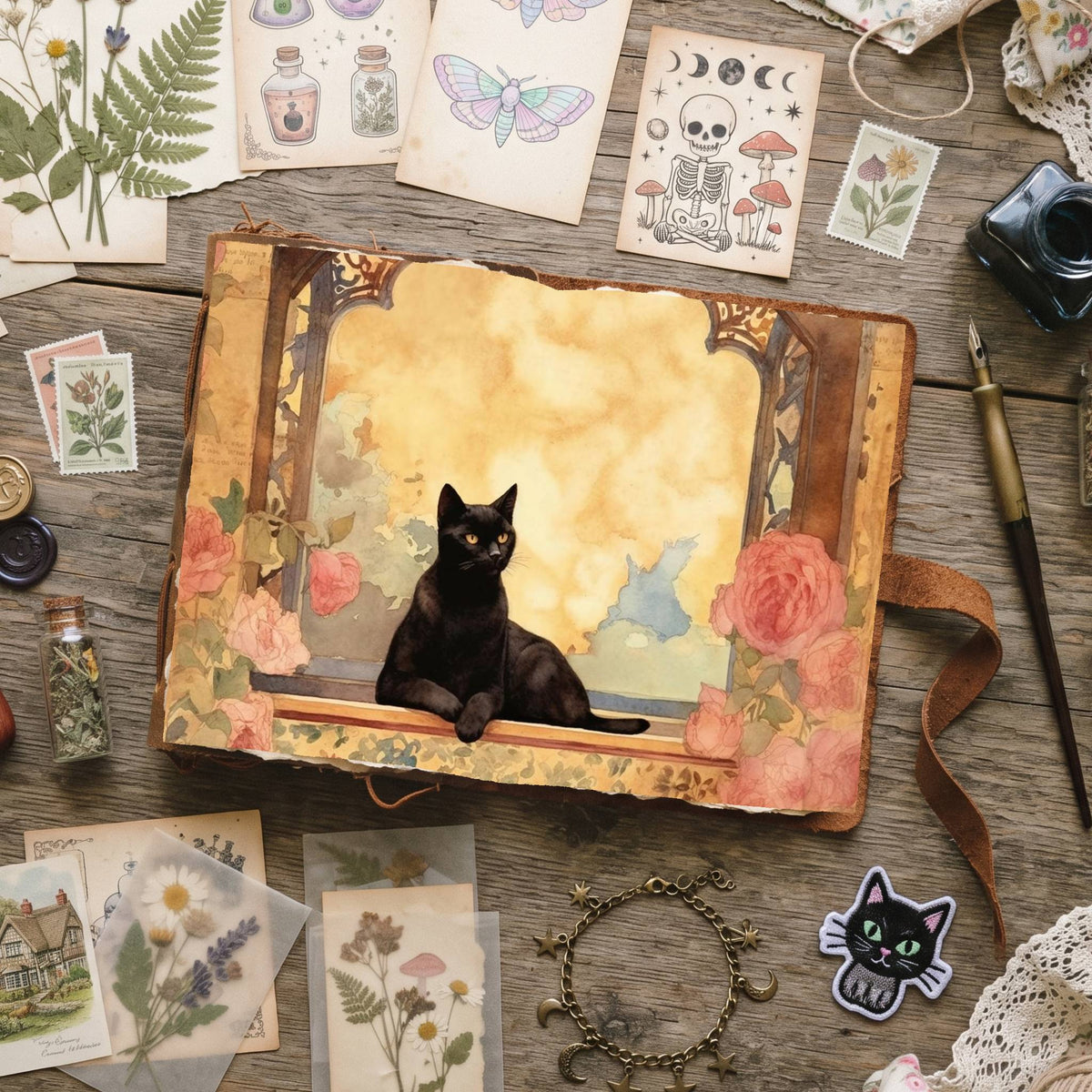 Black Cats Digital Papers